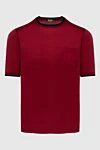 Zilli T-shirt cotton burgundy for men - 100% cotton. Country of manufacture: Italy. Care: specialized cleaning - photo 1