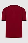 T-shirt cotton burgundy for men Zilli - 100% cotton. Country of manufacture: Italy. Care: specialized cleaning - photo 6