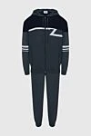 Zilli Gray men's sports suit made of cotton and polyamide - Zilli emblem decor. Composition: 100% cotton, 100% polyamide. Fastener: zipper. Pockets: two side pockets. Hood: yes. Country of origin: France. Care: specialized cleaning - photo 1