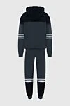 Gray men's sports suit made of cotton and polyamide Zilli - Zilli emblem decor. Composition: 100% cotton, 100% polyamide. Fastener: zipper. Pockets: two side pockets. Hood: yes. Country of origin: France. Care: specialized cleaning - photo 6