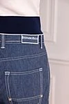Stefano Ricci Classic blue men's cotton jeans
- contrast stitching. 100% cotton. Closure: button, zipper. Three side pockets, two back pockets. Country of origin: Italy. Care: specialized cleaning - photo 5
