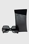 Dior InsideOut 1 large women's sunglasses black round - Logo, golden plated. UV protection. acetate, metal. light-black. Country of origin: France. Care: specialized cleaning - photo 5