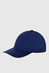 Loro Piana Blue polyester cap for men - Contrasting logo embroidery. 100% polyester. Country of manufacture: Italy. Care: specialized cleaning - photo 3