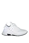 Tom Ford Sneakers white for men - 25% polyester (PL) 15% viscose 10% cotton 50% genuine leather Insole: leather. Country of manufacture: Italy. Care: specialized cleaning - photo 1