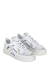 Valentino White leather sneakers for men - logo. 100% genuine leather. lacing. Country of manufacture: Italy. Care: specialized cleaning - photo 3