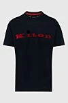 Kiton Dark blue t-shirt with red branded print
- embroidery logo. 100% cotton. Country of origin: Italy. Care: specialized cleaning - photo 1