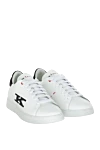 Kiton White leather sneakers for men - Logo. 100% leather. laces. height 2 cm. Country of manufacture: Italy. Care: specialized cleaning - photo 3