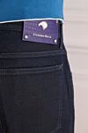 Stefano Ricci Blue men's jeans, natural cotton denim
- worn effect, crocodile skin. 98% cotton, 2% elastane. Closure: button, zipper. Three side pockets, two back pockets. Country of origin: Italy. Care: specialized cleaning - photo 5