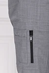 PT01 (Pantaloni Torino) Men's gray polyester and wool trousers - Decor: hip pocket. Composition: 54% polyester, 44% wool, 2% elastane. Closure: button, zipper. Pockets: three side pockets, two back pockets. Country of origin: Italy. Care: specialized cleaning - photo 5