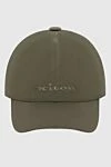 Kiton Cap made of cotton and polyamide green for men - Contrasting logo embroidery. 64% cotton, 36% polyamide. Country of manufacture: Italy. Care: specialized cleaning - photo 1