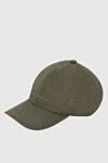 Kiton Cap made of cotton and polyamide green for men - Contrasting logo embroidery. 64% cotton, 36% polyamide. Country of manufacture: Italy. Care: specialized cleaning - photo 3