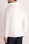 Men's cotton hoodie white Kiton - Additionally: Hood. Composition: 100% cotton. Closure: Drawstring. Country of manufacture: Italy. Care: specialized cleaning - photo 4