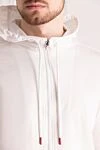 Kiton Men's cotton hoodie white - Additionally: Hood. Composition: 100% cotton. Closure: Drawstring. Country of manufacture: Italy. Care: specialized cleaning - photo 5