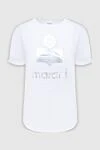 Isabel Marant White linen T-shirt for women - logo print. 100% linen. Country of manufacture: Italy. Care: specialized cleaning - photo 1