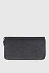 Prada Кошелек мужской кожаный черный с прямоугольным логотипом - 100% натуральная кожа. молния. Страна производитель: Италия. Уход: специализированная чистка - фото 3
