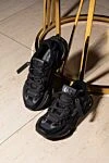 Sneakers black for men Dolce & Gabbana - logo. 70% polyamide, 20% genuine leather, 10% polyurethane. lacing. Country of manufacture: Italy. Care: specialized cleaning - photo 6