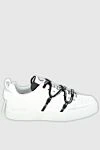 Dolce & Gabbana White leather sneakers for men - logo. 80% genuine leather, 20% polyamide. Country of manufacture: Italy. Care: specialized cleaning - photo 1