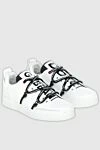 Dolce & Gabbana White leather sneakers for men - logo. 80% genuine leather, 20% polyamide. Country of manufacture: Italy. Care: specialized cleaning - photo 3