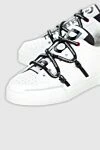 Dolce & Gabbana White leather sneakers for men - logo. 80% genuine leather, 20% polyamide. Country of manufacture: Italy. Care: specialized cleaning - photo 5