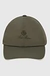 Loro Piana Green polyester cap for men - Contrasting logo embroidery. 100% polyester. Country of manufacture: Italy. Care: specialized cleaning - photo 1