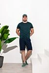 Мужская зеленая футболка из шелка и хлопка Loro Piana - 60% шелк, 40% хлопок. Страна производитель: Италия. Уход: специализированная чистка - фото 8