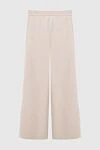 Cashmere beige pants for women Loro Piana - free cut, slits on the legs. 100% cashmere. elastic belt. Country of origin: Italy. Care: specialized cleaning - photo 6