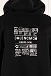 Balenciaga Худи из хлопка черное женское - капюшон, передний карман. 100% хлопок. Страна производитель: Франция. Уход: специализированная чистка - фото 5