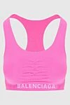 Balenciaga Top made of polyamide and elastane pink for women - logo. 86% polyamide, 14% elastane. Country of manufacture: Italy. Care: specialized cleaning - photo 1