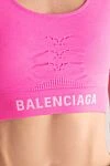 Balenciaga Top made of polyamide and elastane pink for women - logo. 86% polyamide, 14% elastane. Country of manufacture: Italy. Care: specialized cleaning - photo 5