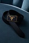 Black leather belt for women Prada - Decoration: gold-plated buckle with logo. 100% genuine leather. buckle. Country of manufacture: Italy. Care: specialized cleaning - photo 4