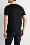 Black cotton T-shirt for men Saint Laurent - brand logo. 100% cotton. Country of manufacture: Italy. Care: specialized cleaning - photo 4