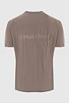 Beige cotton T-shirt for men Saint Laurent - brand logo. 100% cotton. Country of manufacture: Italy. Care: specialized cleaning - photo 6