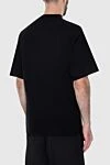 Black cotton T-shirt for men Palm Angels - picture print 100% cotton. Country of manufacture: Italy. Care: specialized cleaning - photo 4