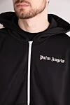 Palm Angels Men's polyester hoodie black - Brand print. Hood. 100% polyester. Closure: Drawstring. Country of manufacture: Italy. Care: specialized cleaning - photo 5