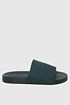 Bottega Veneta Green rubber flip flops for men - embossed pattern. 100% rubber. Outsole: rubber. Country of origin: Italy. Care: specialized cleaning - photo 1