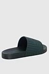 Green rubber flip flops for men Bottega Veneta - embossed pattern. 100% rubber. Outsole: rubber. Country of origin: Italy. Care: specialized cleaning - photo 4