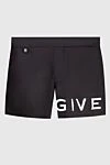 Givenchy Men's black polyester beach shorts - logo. 100% polyester. Country of manufacture: Italy. Care: specialized cleaning - photo 1