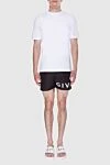 Men's black polyester beach shorts Givenchy - logo. 100% polyester. Country of manufacture: Italy. Care: specialized cleaning - photo 2