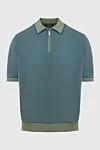 Stefano Ricci Поло из шелка и хлопка зеленое мужское - Контрастная отделка. 55% хлопок, 45% шёлк. Молния. Страна производитель: Италия. Уход: специализированная чистка - фото 1