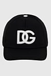 Dolce & Gabbana Black cotton cap for men - Brand Logo. 100% Cotton. Country of manufacture: Italy. Care: specialized cleaning - photo 1