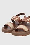 Celine Sandals brown women's with logo - Leather logo patch, logo embossing on the sole. 70% genuine leather, 30% textile. Buckle. Insole: Leather. Country of origin: Italy. Care: specialized cleaning - photo 5