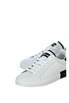 Dolce & Gabbana White leather sneakers for men - Decoration: logo on the tongue. genuine leather. lacing. Country of manufacture: Italy. Care: specialized cleaning - photo 5