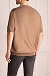 Cotton short sleeve jumper brown for men Cesare di Napoli - Short sleeve. 100% cotton. Country of manufacture: Italy. Care: specialized cleaning - photo 4