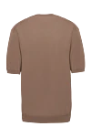 Cotton short sleeve jumper brown for men Cesare di Napoli - Short sleeve. 100% cotton. Country of manufacture: Italy. Care: specialized cleaning - photo 6