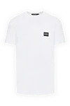 Dolce & Gabbana White cotton T-shirt for men - logo. 100% cotton. Country of manufacture: Italy. Care: specialized cleaning - photo 1