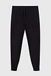 Dolce & Gabbana Men's cotton sports trousers, black - 100% cotton. Closure: Elastic waistband with drawstring. Two side pockets, two back patch pockets. Country of manufacture: Italy. Care: specialized cleaning - photo 1