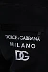 Dolce & Gabbana Men's cotton sports trousers, black - 100% cotton. Closure: Elastic waistband with drawstring. Two side pockets, two back patch pockets. Country of manufacture: Italy. Care: specialized cleaning - photo 5