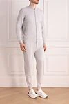 Brunello Cucinelli Мақтадан жасалған сұр ерлер спорт костюмі - Қосымша: капюшон. Құрамы: 100% мақта. Жабылуы: жіп, найзағай. Қалталар: төрт бүйір қалта, кенгуру қалта. Шығарылған елі: Италия. Күтім: арнайы тазалау - фото 3