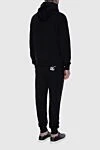 Men's cotton sports suit, black Dolce & Gabbana - Brand Logo Patch. Hood. 100% cotton. Closure: Drawstring, zipper. Four side pockets. Country of manufacture: Italy. Care: specialized cleaning - photo 4