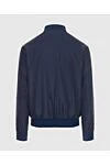 Kiton Куртка-бомбер синяя с двойным бегунком на молнии мужская - 100% полиэстер. Молния. Два боковых кармана. Страна производитель: Италия. Уход: специализированная чистка - фото 7